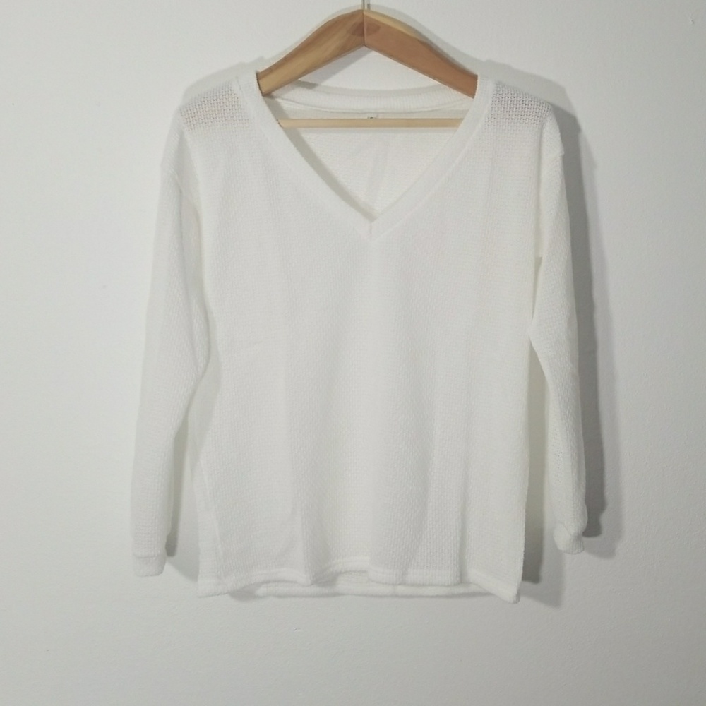 Loose V-Neck Sweater - Picture 3 of 6